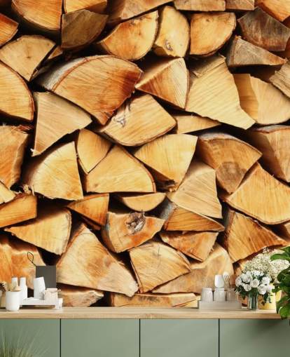 Chopped Wood Wallpaper