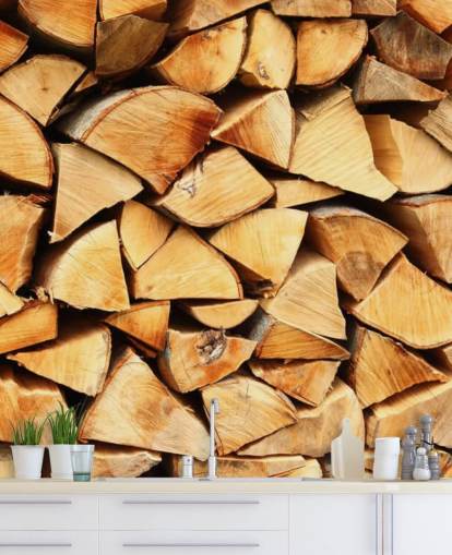 Chopped Wood Wallpaper
