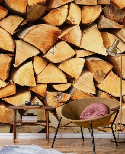 Gehakt hout behang