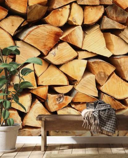 Chopped Wood Wallpaper