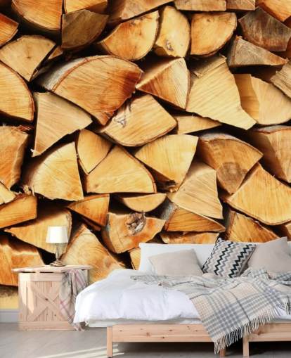 Gehakt hout behang