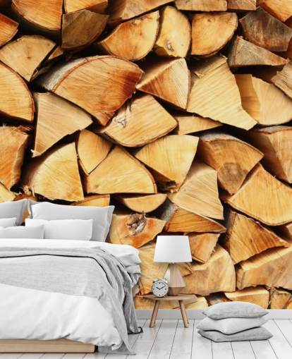 Chopped Wood Wallpaper