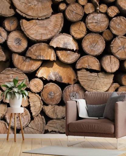 Hout en gehakt hout behang Hout en gehakt hout behang