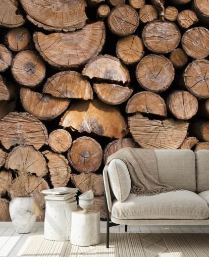 Log and Chopped Wood Wallpaper Log and Chopped Wood Wallpaper