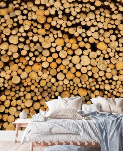 Papier peint Piled Log