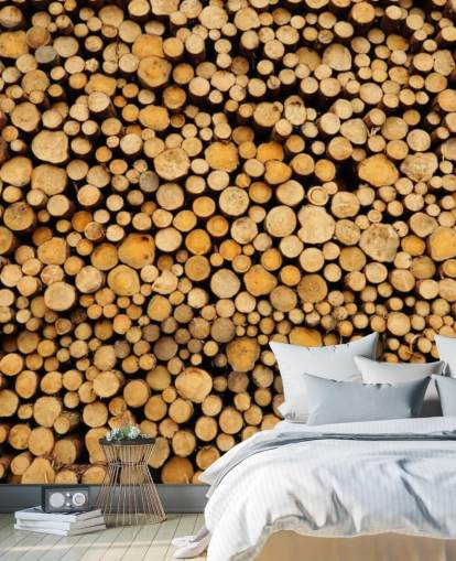 Papier peint Piled Log Papier peint Piled Log