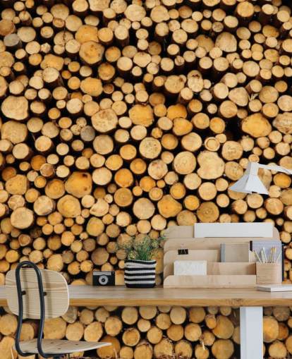Papier peint Piled Log