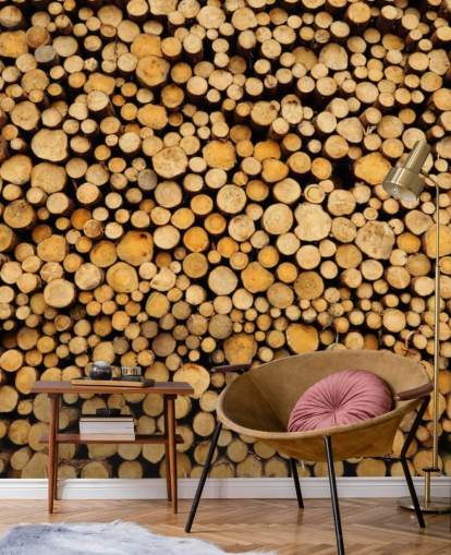 Piled Log Wallpaper Piled Log Wallpaper