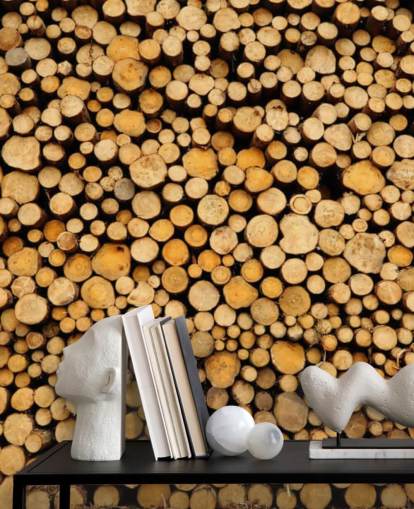 Piled Log Wallpaper Piled Log Wallpaper