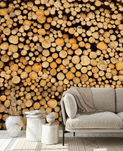 Piled Log Wallpaper Piled Log Wallpaper