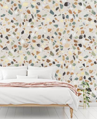 Natural marble effect terrazzo wallpaper Natural marble effect terrazzo wallpaper