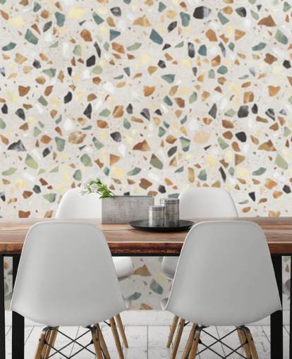 Papier peint terrazzo effet marbre naturel Papier peint terrazzo effet marbre naturel