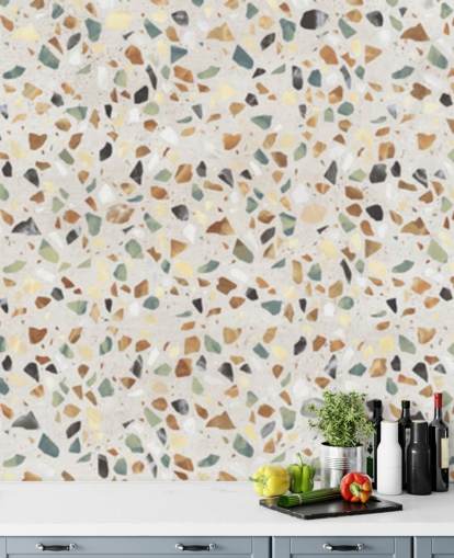 Luonnollinen marmori vaikutus terrazzo tapetti