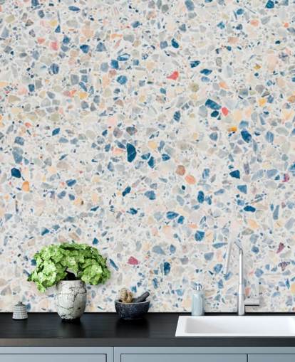 blue and white terrazzo wallpaper blue and white terrazzo wallpaper