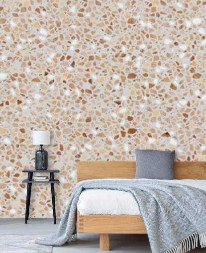 papel de parede marrom terrazzo papel de parede marrom terrazzo