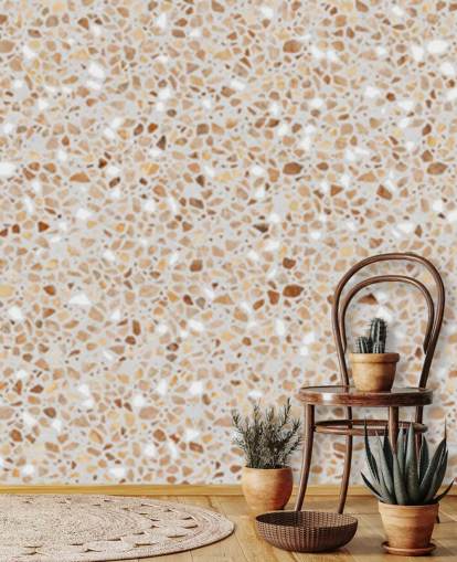 brown terrazzo wallpaper