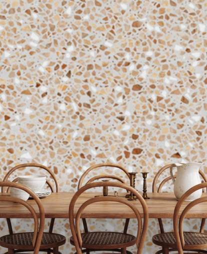 brun terrazzo tapet brun terrazzo tapet