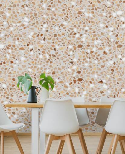 brun terrazzo tapet brun terrazzo tapet