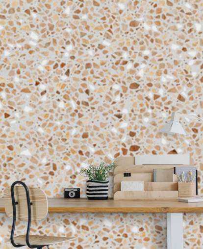 brown terrazzo wallpaper