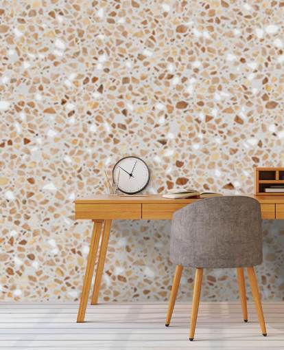 brown terrazzo wallpaper
