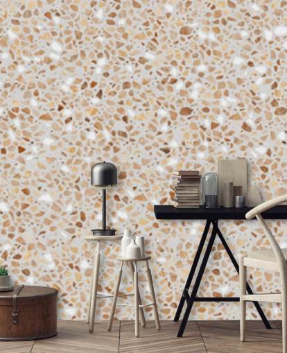 brown terrazzo wallpaper
