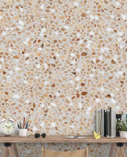 carta da parati terrazzo marrone