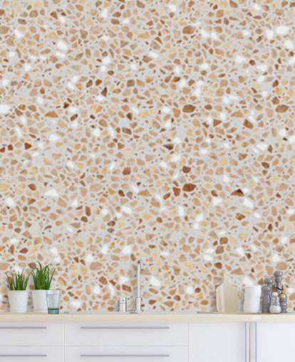 papel de parede marrom terrazzo papel de parede marrom terrazzo