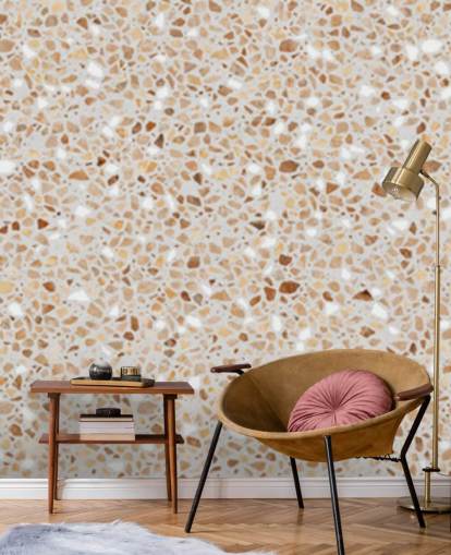 brown terrazzo wallpaper