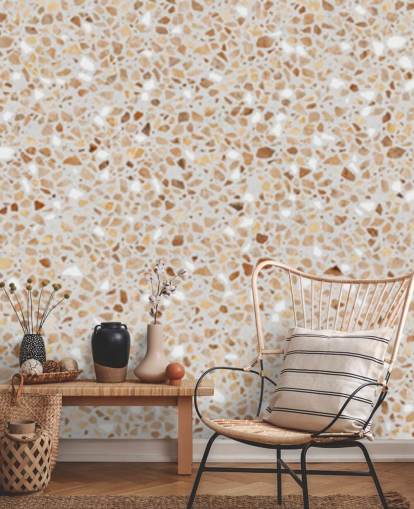 carta da parati terrazzo marrone