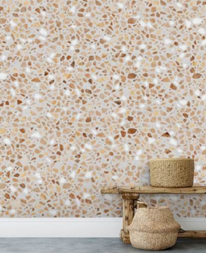 brown terrazzo wallpaper