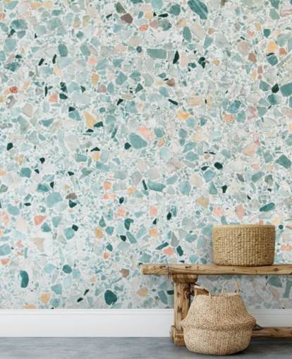 sinivihreä terrazzo tapetti sinivihreä terrazzo tapetti