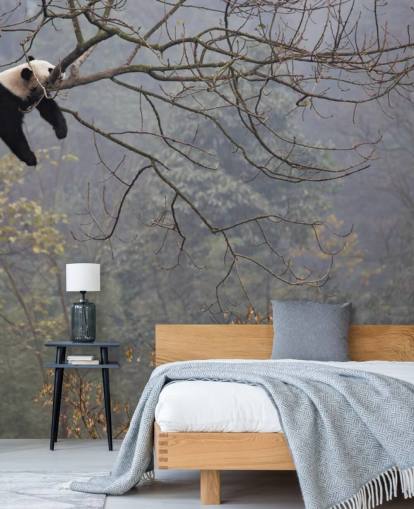 panda in a tree wallpaper