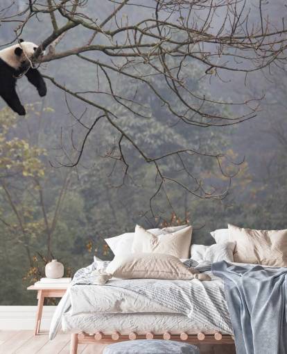 panda i et træ tapet