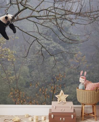 papier peint panda dans un arbre papier peint panda dans un arbre