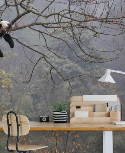 papel de parede panda em uma árvore