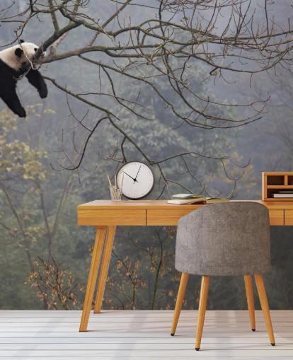 panda in a tree wallpaper