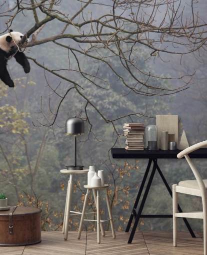 panda in a tree wallpaper