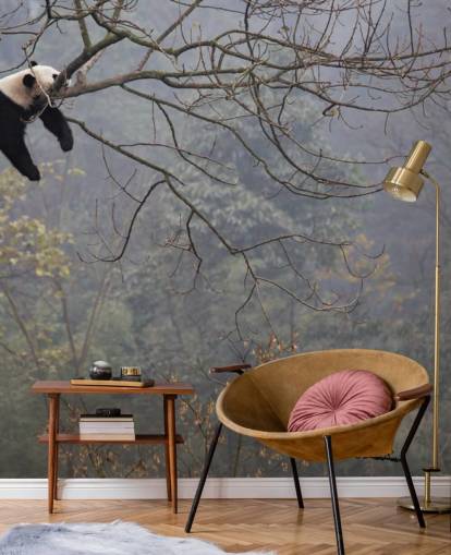 panda in a tree wallpaper