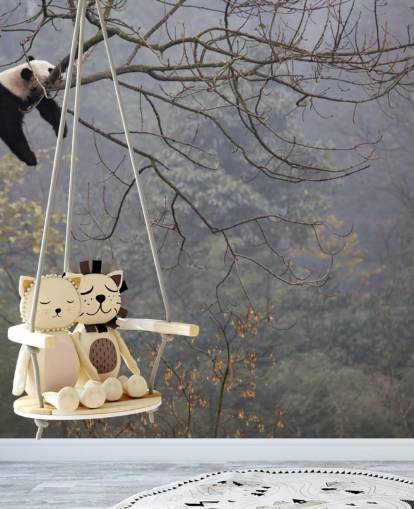 panda i et træ tapet panda i et træ tapet