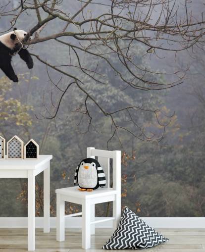 panda in a tree wallpaper