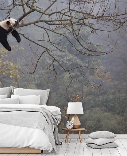 panda in a tree wallpaper