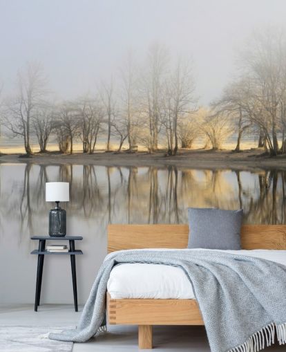 papel de parede misty lake and sunrise papel de parede misty lake and sunrise