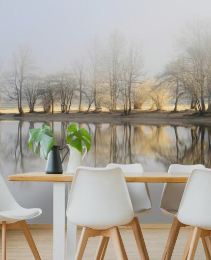 misty lake and sunrise wallpaper misty lake and sunrise wallpaper