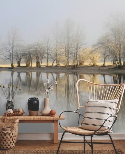 nebliger See und Sonnenaufgang Wallpaper nebliger See und Sonnenaufgang Wallpaper