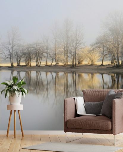 misty lake and sunrise wallpaper misty lake and sunrise wallpaper