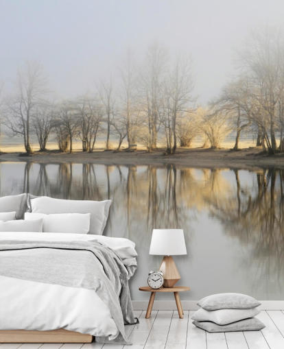 Fondo de pantalla de misty lake and sunrise Fondo de pantalla de misty lake and sunrise