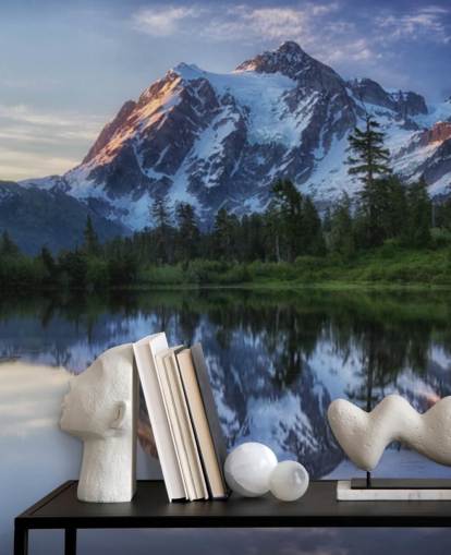 snowy mountain and lake waters wallpaper snowy mountain and lake waters wallpaper