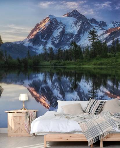 snowy mountain and lake waters wallpaper snowy mountain and lake waters wallpaper