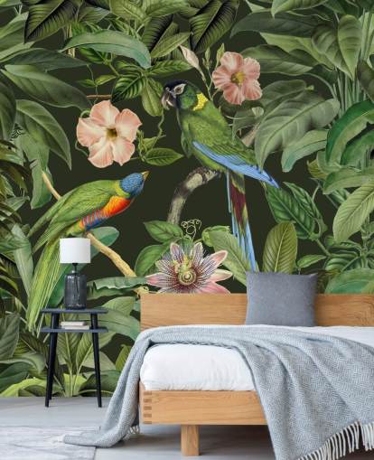 tropical jungle and birds wallpaper tropical jungle and birds wallpaper