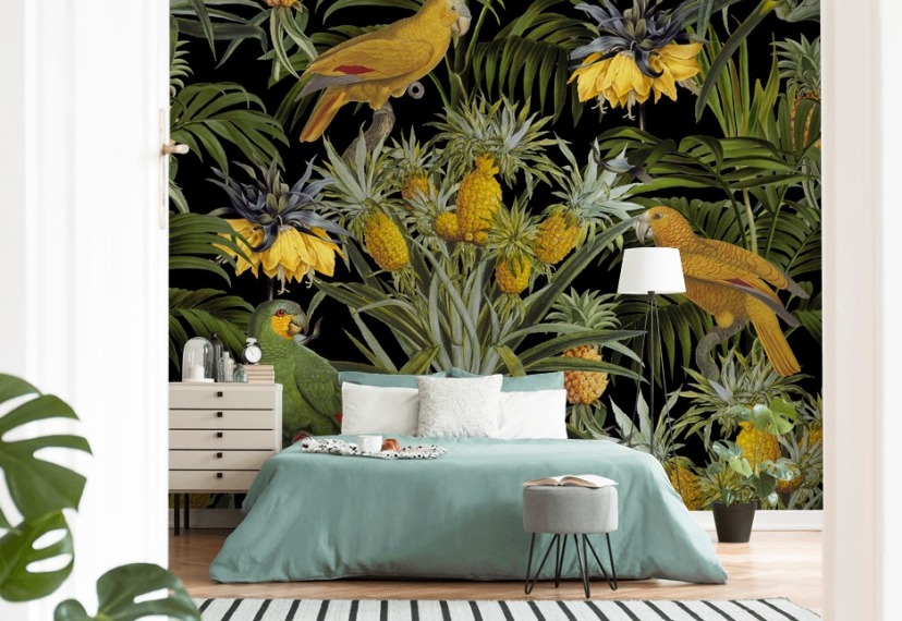 3D Parrot Lemon Pineapple 11847 Andrea haase Tapestry Hanging Cloth Hang
